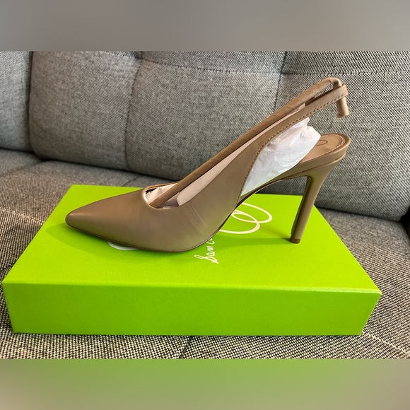 NWT Sam Edelman Hazel Slingback Pump in Beige Leather Size 6 - Picture 6 of 9